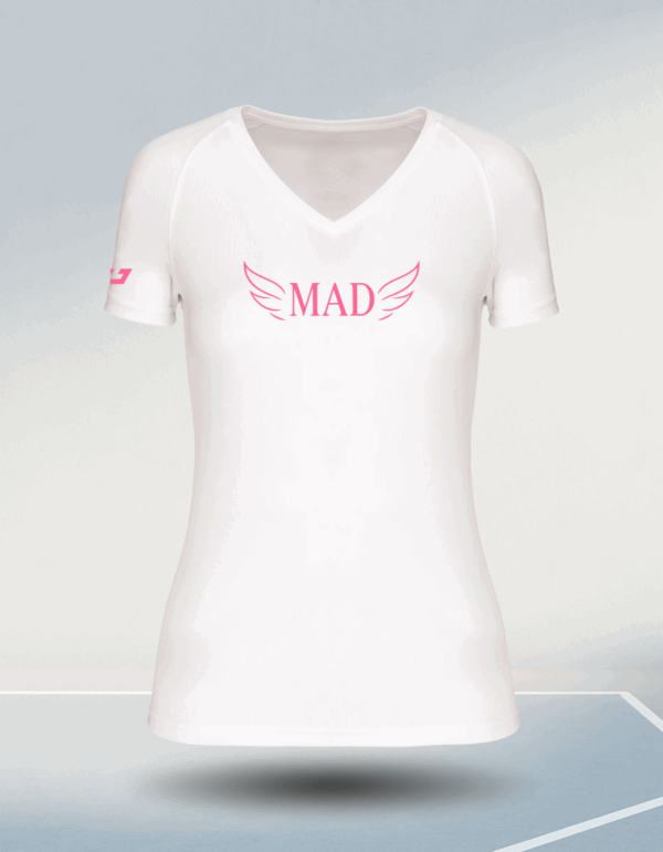 T-shirt Technique Femme Blanc – Collection MAD by IMPULSE Padel